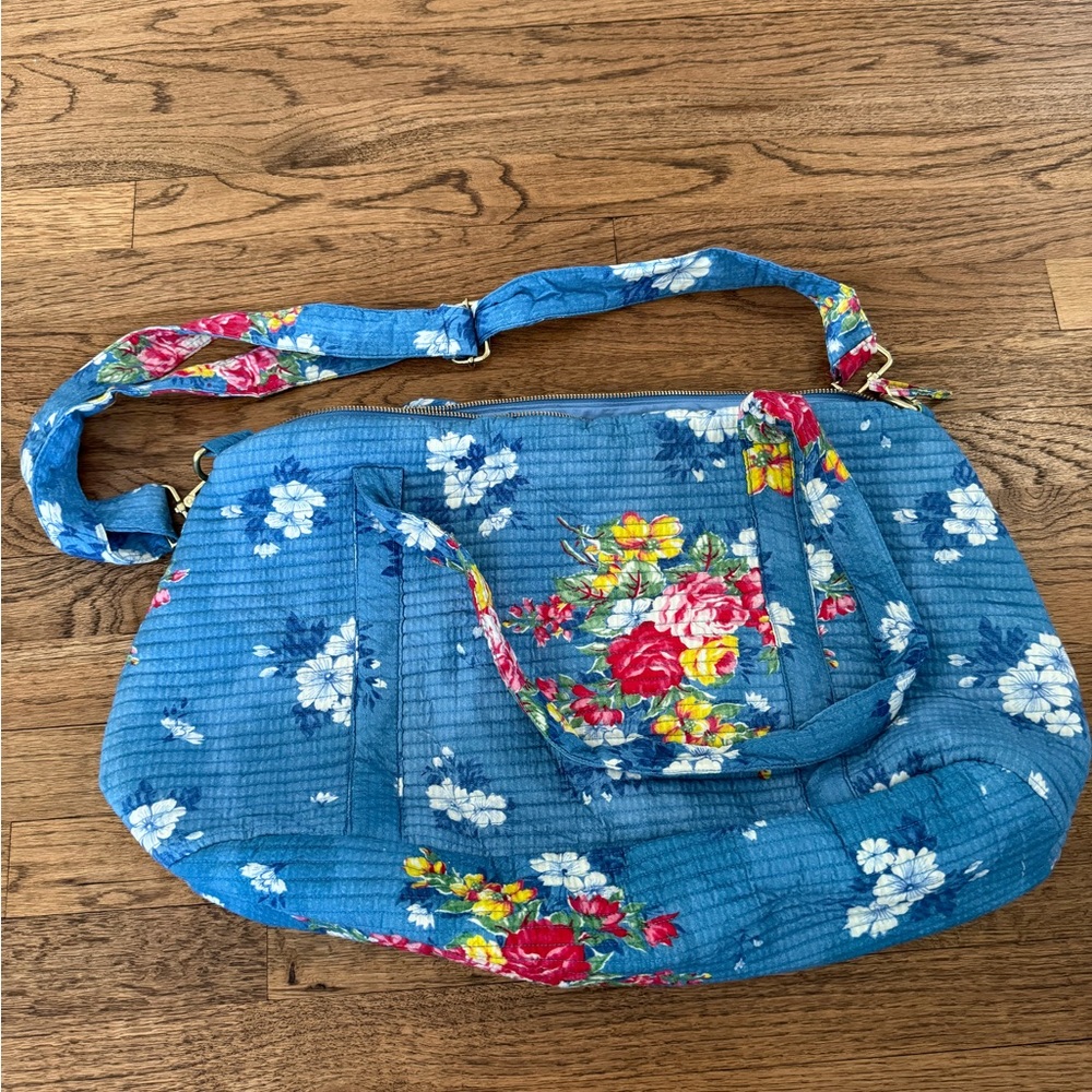 LoveShackFancy BoHo Quilted Weekender Duffle Bag NWOT